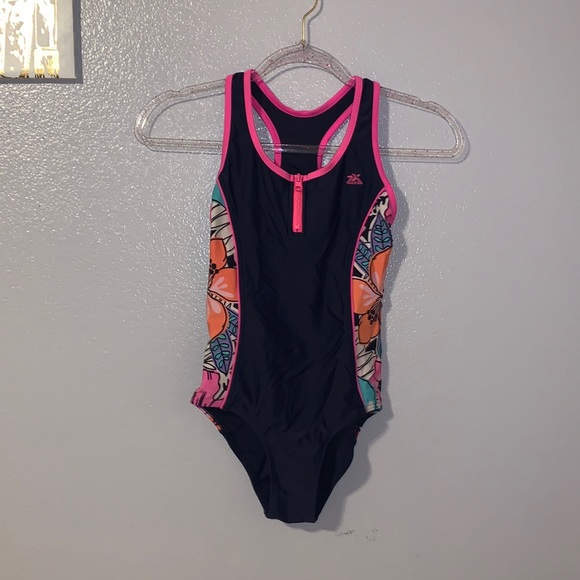 ZeroXposur Swim Zeroxposur Colorful Floral One Piece Swim Suit